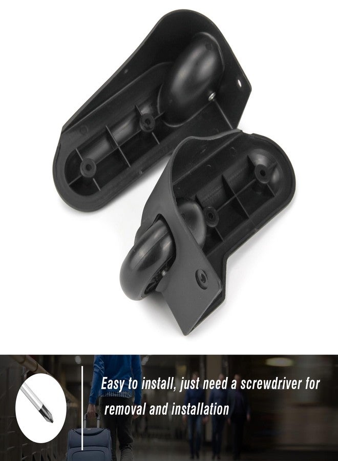 Zoofen Luggage Replacement Wheels 2 pcs Luggage Rear Wheels Suitcase Repair Kit Black(ZD-047) - Image 5